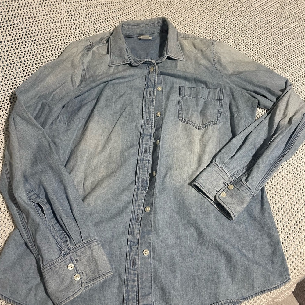 J. Crew Denim Blue Button Down Shirt